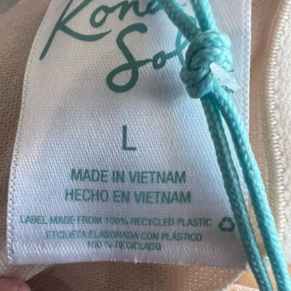 kona Sol Cheetah Print Medium Coverage One Piece Swim Suit Size L - Picture 5 of 6